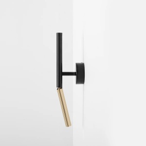 APLICA STICK, 36 CM, NEGRU/AURIU, DIN METAL, STIL MODERN