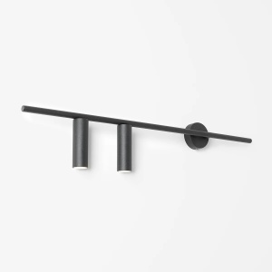 APLICA TREVO, 2 BRATE, 17 CM, NEAGRA, DIN METAL, STIL MODERN - Img 3