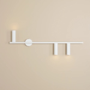 APLICA TREVO, 3 BRATE, 26 CM, ALBA, DIN METAL, STIL MODERN