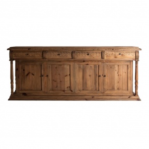 BAR COUNTER REF. 26625, CULOARE NATURALA, STIL CLASIC, DIN LEMN DE PIN RECICLAT, VIC - Img 2