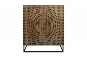 BUFET 120CM, ILLUSION, DIN LEMN DE MANGO SI CADRU DE METAL, COD 40052, DESIGN RETRO
