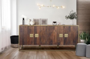 BUFET 6853, MARO/AURIU, DIN LEMN DE MANGO, STIL INDUSTRIAL G&C
