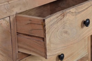 BUFET FENILA 6733, NATURAL/NEGRU, DIN LEMN MASIV DE ACACIA SI METAL, STIL VINTAGE G&C - Img 6