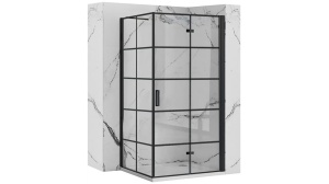 CABINA DE DUS REA MOLIER, PLIABILA, 80x90CM, NEGRU, DIN STICLA, CALITATE SUPERIOARA