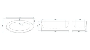 CADA REA MALTA, 170 CM, ALB, DIN ACRIL, CALITATE SUPERIOARA - Img 8