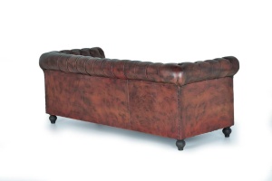 CANAPEA 200CM, MARO, DIN PIELE, STIL CHESTERFIELD, DESIGN CHESTERFIELD - Img 4