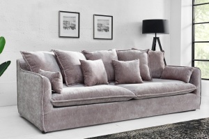 CANAPEA CONFORTABILA 3 LOCURI, DIN TEXTIL FOARTE FIN, CATIFEA TAUPE, DESIGN MODERN, ARTIM GROUP SELECTION