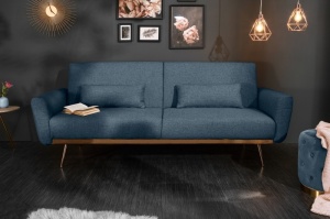 CANAPEA EXTENSIBILA 210CM, STOFA ALBASTRA, ASPECT RETRO, ARTIM GROUP SELECTION