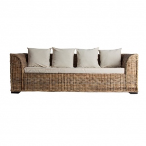 CANAPEA MALTA REF. 26491, CULOARE NATURALA, STIL CLASIC, DIN RATAN SI BUMBAC, VIC