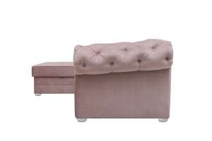 COLTAR EXTENSIBIL 280CM, VALENTINO DREAPTA, ALBASTRU DESCHIS DIN STOFA DE CALITATE SUPERIOARA - Img 3
