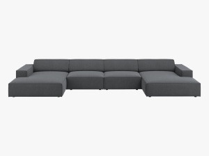 COLTAR JODIE, 6 LOCURI, 364 CM, DIVERSE CULORI SI MATERIALE, DESIGN DEOSEBIT - Img 10