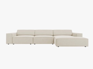 COLTAR JODIE, DREAPTA, 4 LOCURI, 284 CM, DIVERSE CULORI SI MATERIALE, DESIGN DEOSEBIT - Img 4