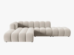 COLTAR MODULAR LUPIN, STANGA, 5 LOCURI, 294 CM, BEJ 1, TAPITERIE DIN CATIFEA, DESIGN DEOSEBIT