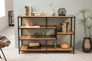 COMODA/RAFT 115X80CM, SLIM LINE, COD 42020, DIN METAL SI FURNIR, STIL INDUSTRIAL