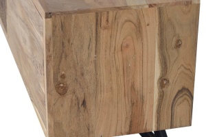 COMODA TV 1093, MARO/NEGRU, DIN LEMN DE ACACIA SI METAL, STIL INDUSTRIAL G&C - Img 8
