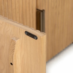 COMODA TV BELFORT, 185 CM, NATUR, DIN LEMN DE STEJAR SI METAL, RICHMOND INTERIORS - Img 7