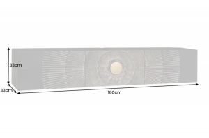 COMODA TV, GOLDEN SUNSET 160CM, LEMN DE MANGO, NEGRU/AURIU, ARTIM GROUP - Img 4
