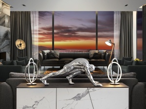 FIGURINA DECORATIVA ASANA, 92x42 CM, DIN POLIRASINA, STIL MODERN