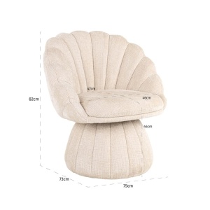 FOTOLIU BLOSSOM CHENILLE BEIGE NIAGARA 902, S4777, CONFECTIONAT DIN 100% POLIESTER,PLACAJ, METAL SI SPUMA, STIL MODERN - Img 4