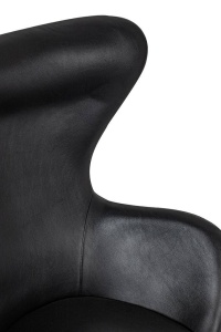 FOTOLIU CONFORTABIL EGG SZEROKI, NEGRU/CROM, DIN PIELE ECOLOGICA SI METAL, STIL MODERN - Img 6