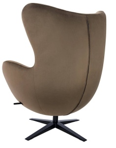 FOTOLIU CONFORTABIL EGG SZEROKI VELVET, MARO 81/NEGRU, DIN CATIFEA SI METAL, STIL MODERN B2 - Img 3