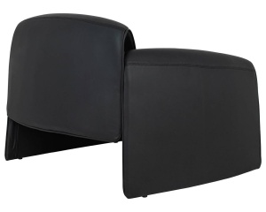 FOTOLIU CONFORTABIL FLESSI, NEGRU, TAPITAT CU PIELE ECOLOGICA, STIL MODERN B2 - Img 5