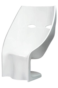 FOTOLIU CONFORTABIL NEMO FACE CHAIR, ALB, DIN FIBRA DE STICLA, STIL MODERN - Img 4