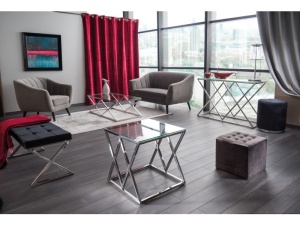 FOTOLIU MODERN ELITE 1 GRI BLUVEL 14 / WENGE TAPITAT IN TEXTIL CATIFEA SIGNAL - Img 2