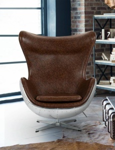 FOTOLIU PIVOTANT EGG AVIATOR, MARO/CROM, DIN PIELE ECOLOGICA SI METAL, STIL MODERN - Img 3