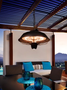 INCALZITOR ELECTRIC DE EXTERIOR HEAT VINTAGE, CU TELECOMANDA SI LED, 80/90 CM, DIN METAL SI PLASTIC, STIL MODERN
