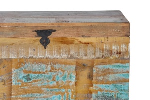 LADA PENTRU DEPOZITARE/CUFAR RIVER 85CM, MARO/MULTICOLOR, LEMN RECICLAT, STIL VINTAGE G&C - Img 5