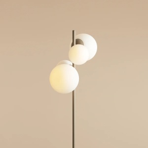 LAMPADAR BLOOM, 4 BRATE, 161 CM, BEJ, DIN STICLA SI METAL, STIL MODERN