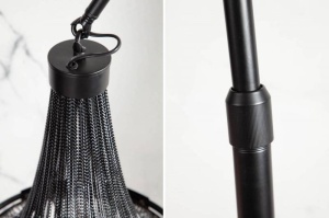 LAMPADAR, ROYAL BLACK 170/210CM, COD 40688, DIN METAL SI MARMURA - Img 5