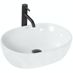 LAVOAR REA AMELIA, ALB, 48 CM, DIN CERAMICA, CALITATE SUPERIOARA - Img 5