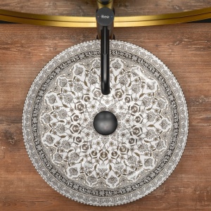 LAVOAR REA ARTE, GRI, 40 CM, DIN CERAMICA, CALITATE SUPERIOARA - Img 4