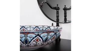 LAVOAR REA MEXICO, 40 CM, MULTICOLOR, DIN CERAMICA, CALITATE SUPERIOARA - Img 4