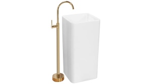 LAVOAR REA STATIV HOLLY, 85 CM, ALB, DIN CERAMICA, CALITATE SUPERIOARA - Img 6