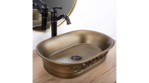 LAVOAR REA WILMA RUSTIC, 55 CM, CUPRU, DIN CERAMICA, CALITATE SUPERIOARA