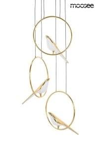 LUSTRA BIRD DISC AURIE, CONFECTIONATA DIN METAL, STIL MODERN