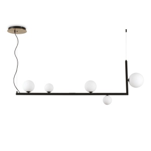 LUSTRA BIRDS SP5, NEGRU MAT, DIN METAL SI STICLA, STIL MODERN