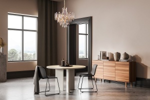 LUSTRA FLARE DIA200PL-08G, DIN METAL SI STICLA, STIL MODERN, MAYTONI