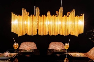 LUSTRA MODERNA 118CM, ROYAL, METAL AURIU, DESIGN DEOSEBIT
