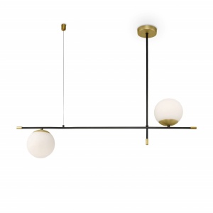 LUSTRA NOSTALGIA MOD048PL-02G , DIN METAL SI STICLA, STIL CLASIC, MAYTONI