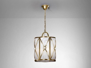 LUSTRA/PLAFONIERA ESPARTA, 30 CM, ALB/AURIU, DIN METAL SI STICLA, STIL MODERN