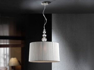 LUSTRA/PLAFONIERA MERCURY, 50 CM, CROM/ARGINTIU/TRANSPARENT, DIN METAL SI ACRIL, STIL MODERN
