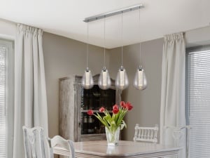 LUSTRA/PLAFONIERA TACCIA, 72 CM, CROM/TRANSPARENT, DIN METAL SI STICLA, STIL MODERN - Img 2