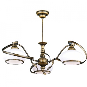 LUSTRA RETRO I 368_E1, DIN METAL SI STICLA, ALB/AURIU, STIL CLASIC, ALDEX
