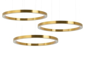 LUSTRA RING 100+100+100 GOLD, CONFECTIONATA DIN OTEL INOXIDABIL SI ACRIL, STIL MODERN