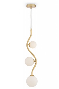 LUSTRA UVA MOD059PL-03G, DIN METAL SI STICLA, STIL MODERN, MAYTONI