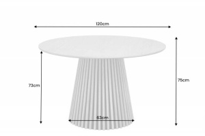 MASA DE SUFRAGERIE ROTUNDA, 120CM, STEJAR, MDF SI FURNIR, ARTIM GROUP SELECTION - Img 3